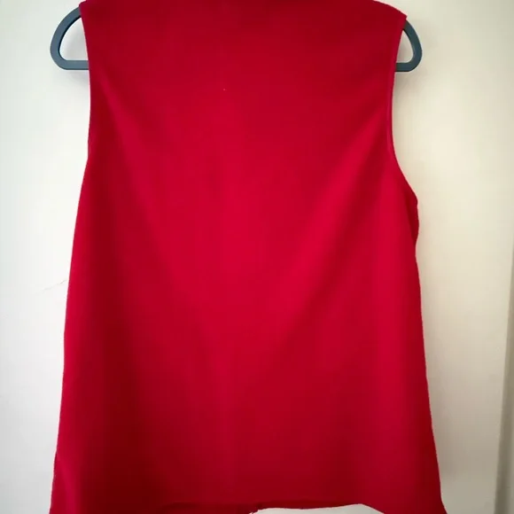 Chaps Red Fleece Vest - Picture 6 of 7